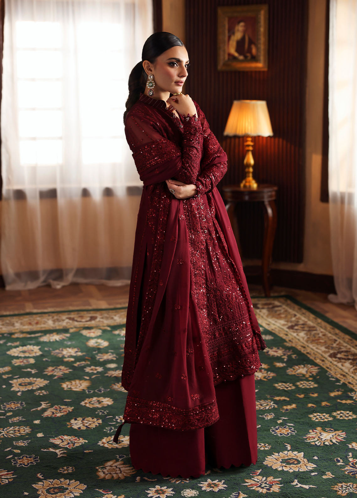 Gulaal | I Evayna Embroidered Chiffon | Vezeen - Official Gulaal - Agha Fabrics UK