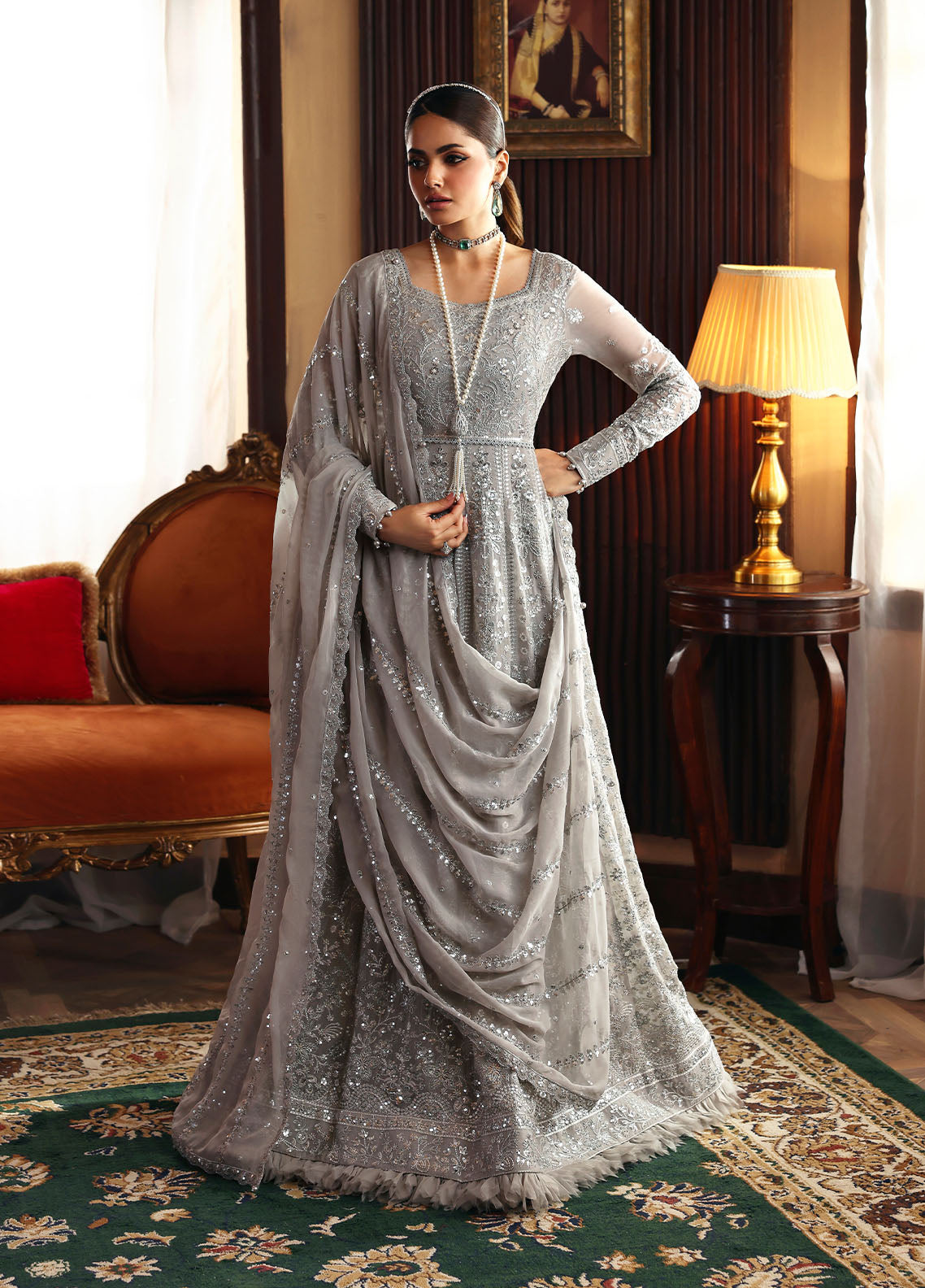 Gulaal | I Evayna Embroidered Chiffon | Sheyza - Official Gulaal - Agha Fabrics UK