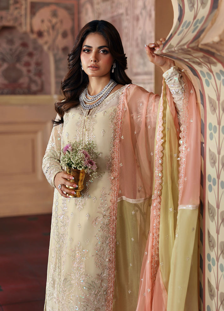 Gulaal | I Evayna Embroidered Chiffon | Fareyah - Official Gulaal - Agha Fabrics UK
