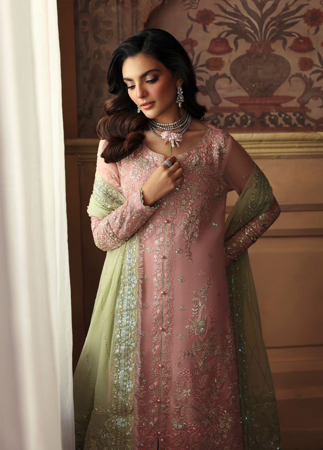 Gulaal | I Evayna Embroidered Chiffon | Layana - Official Gulaal - Agha Fabrics UK