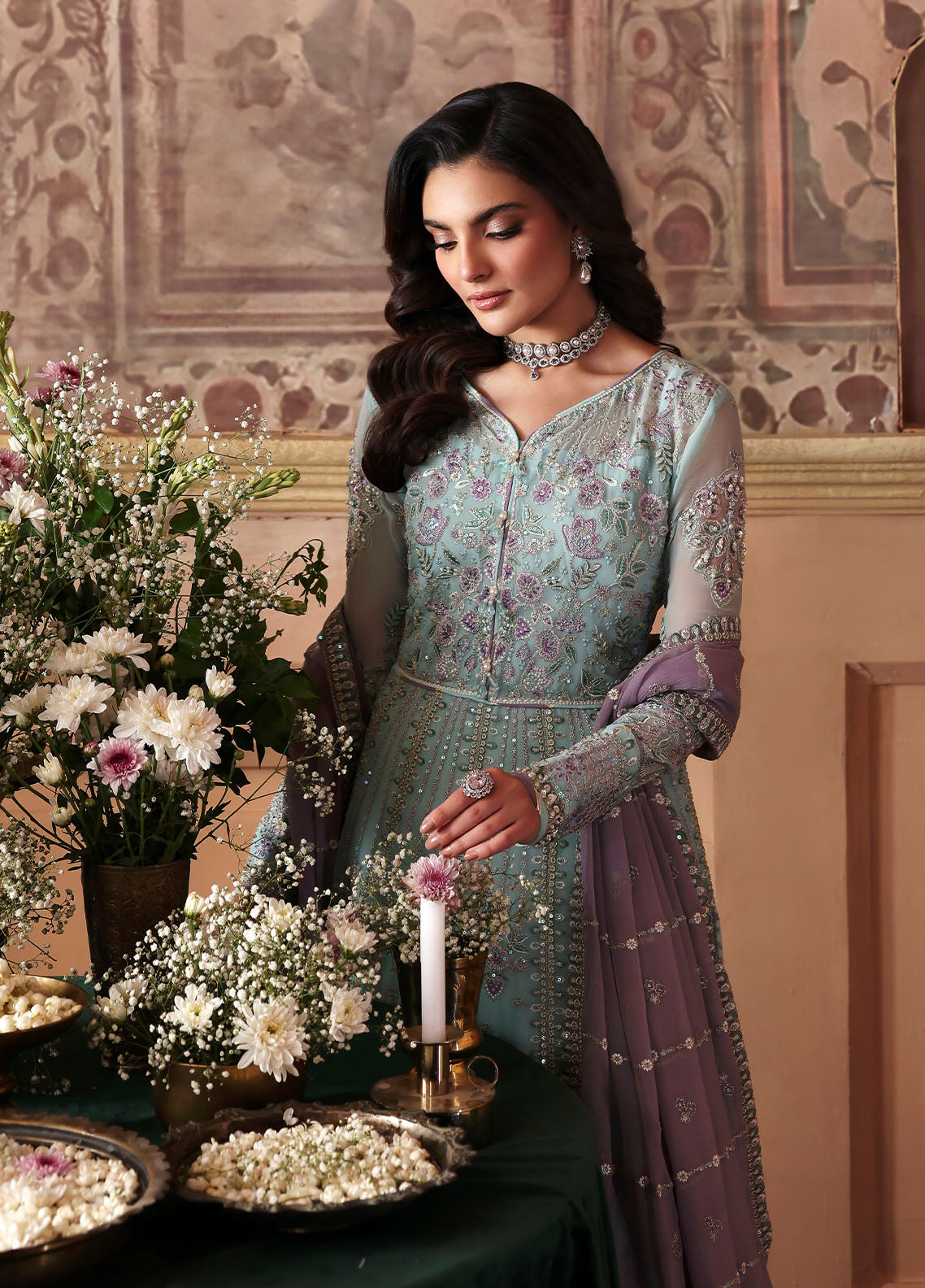 Gulaal | I Evayna Embroidered Chiffon | Delina - Official Gulaal - Agha Fabrics UK