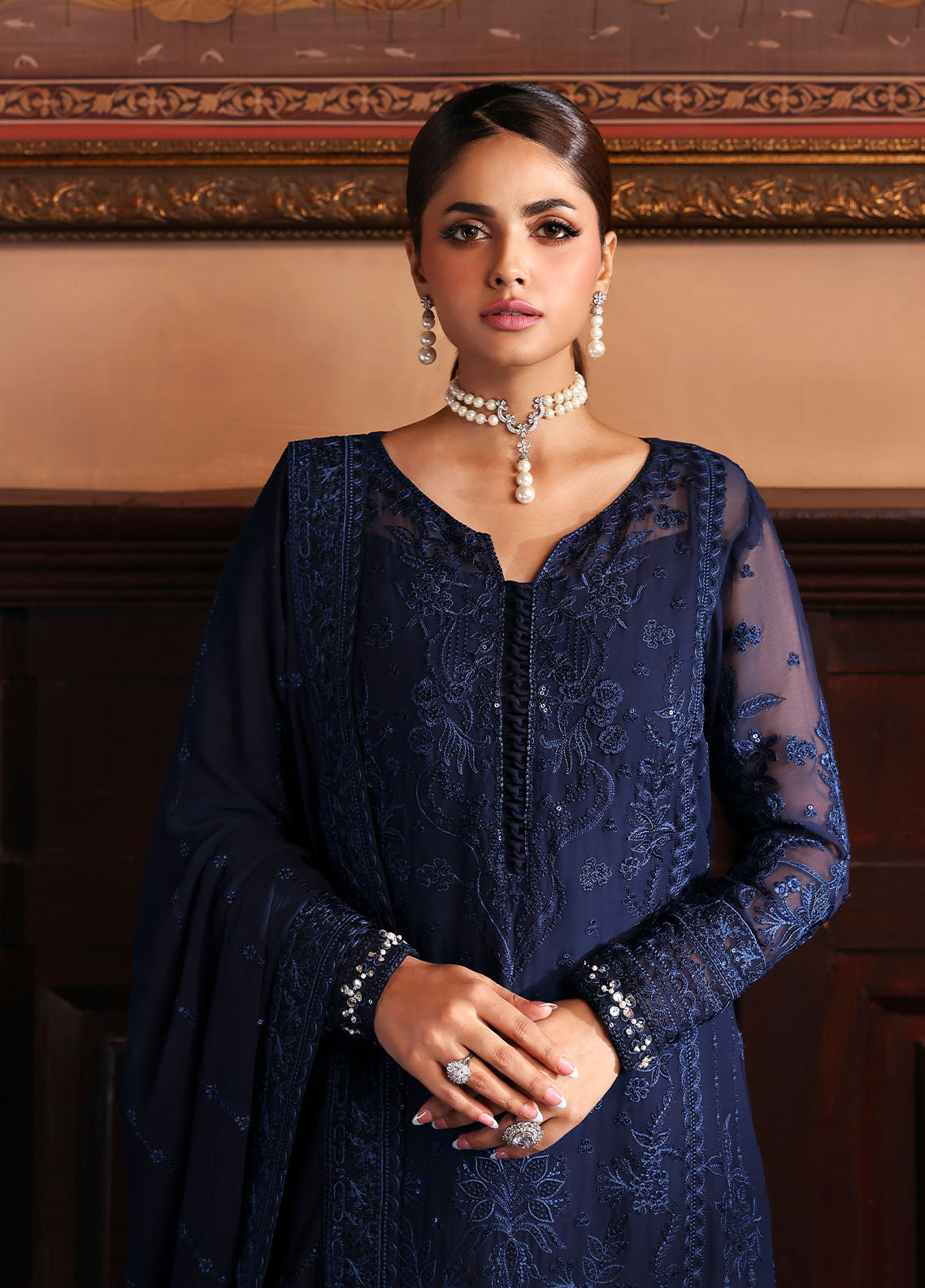 Gulaal | I Evayna Embroidered Chiffon | Leesha - Official Gulaal - Agha Fabrics UK