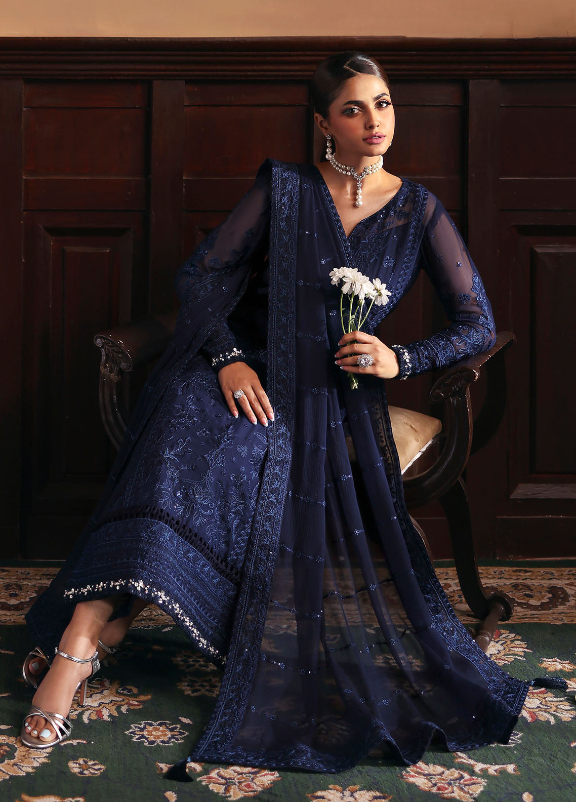 Gulaal | I Evayna Embroidered Chiffon | Leesha - Official Gulaal - Agha Fabrics UK