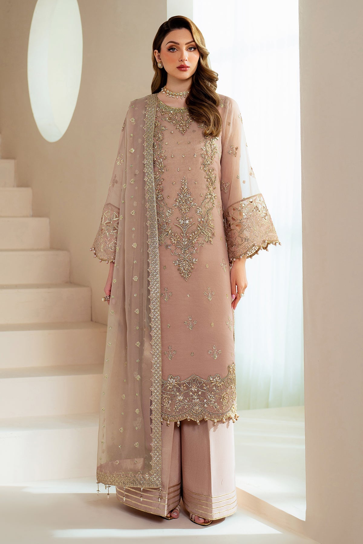 Alizeh | Aymal Chiffon | AF-BHM-4043-Jade - Official Alizeh - Agha Fabrics UK