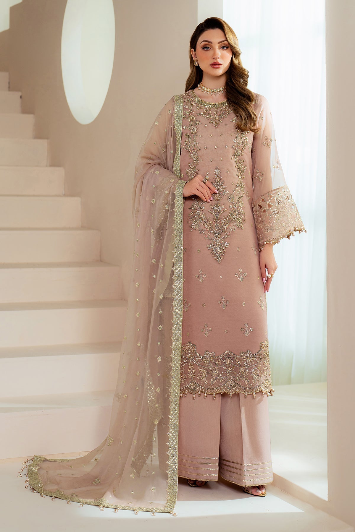 Alizeh | Aymal Chiffon | AF-BHM-4043-Jade - Official Alizeh - Agha Fabrics UK