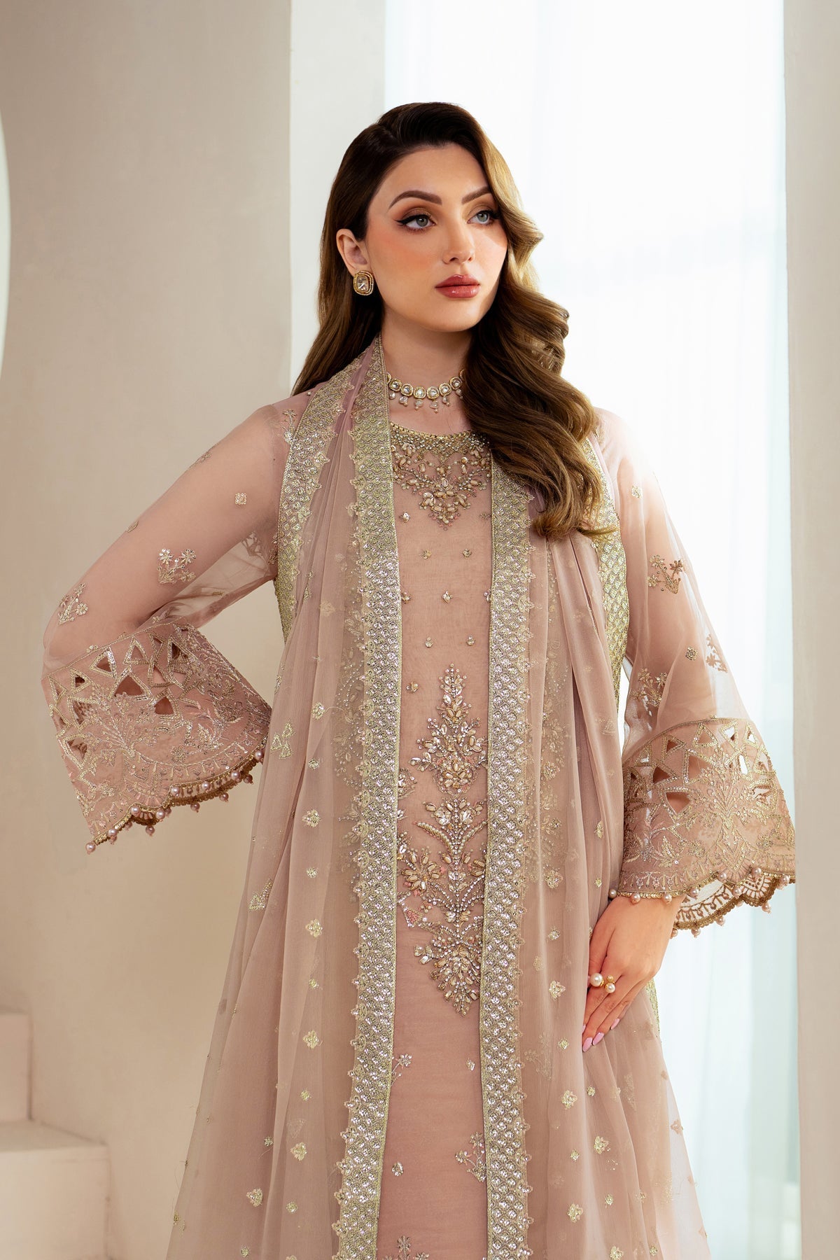 Alizeh | Aymal Chiffon | AF-BHM-4043-Jade - Official Alizeh - Agha Fabrics UK