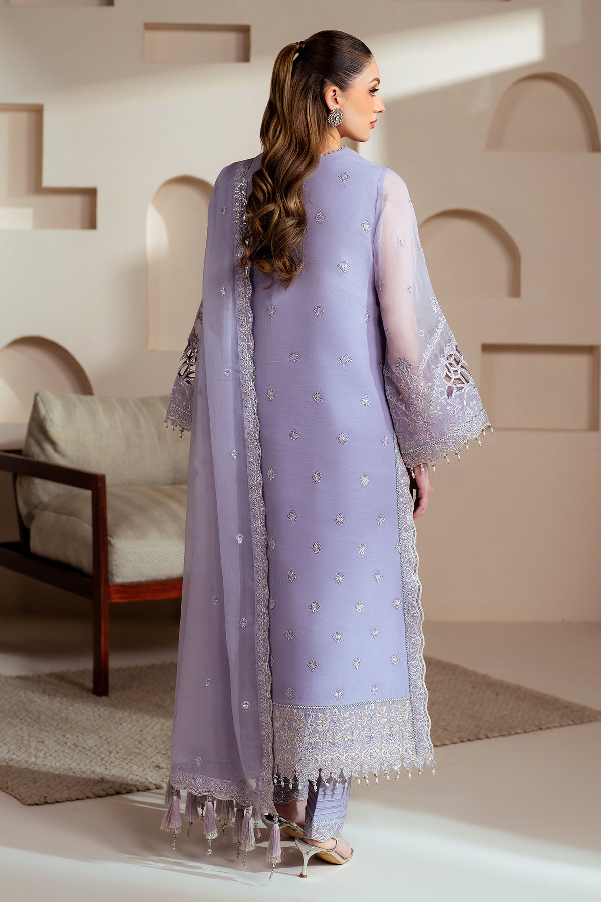 Alizeh | Aymal Chiffon | AF-BHM-4041-Marine - Official Alizeh - Agha Fabrics UK