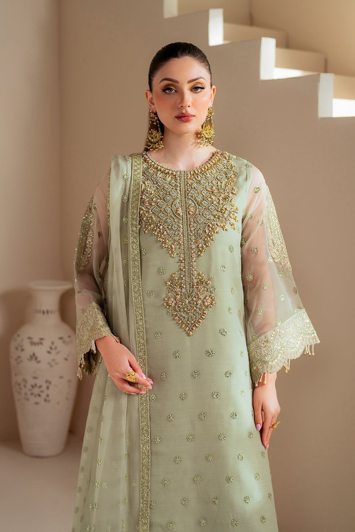 Alizeh | Aymal Chiffon | AF-BHM-4042-Alish - Official Alizeh - Agha Fabrics UK