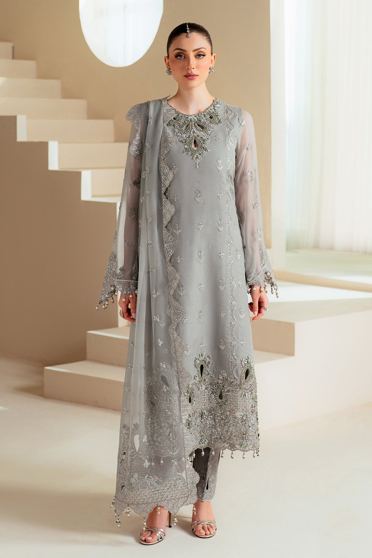 Alizeh | Aymal Chiffon | AF-BHM-4046-Ahvi - Official Alizeh - Agha Fabrics UK
