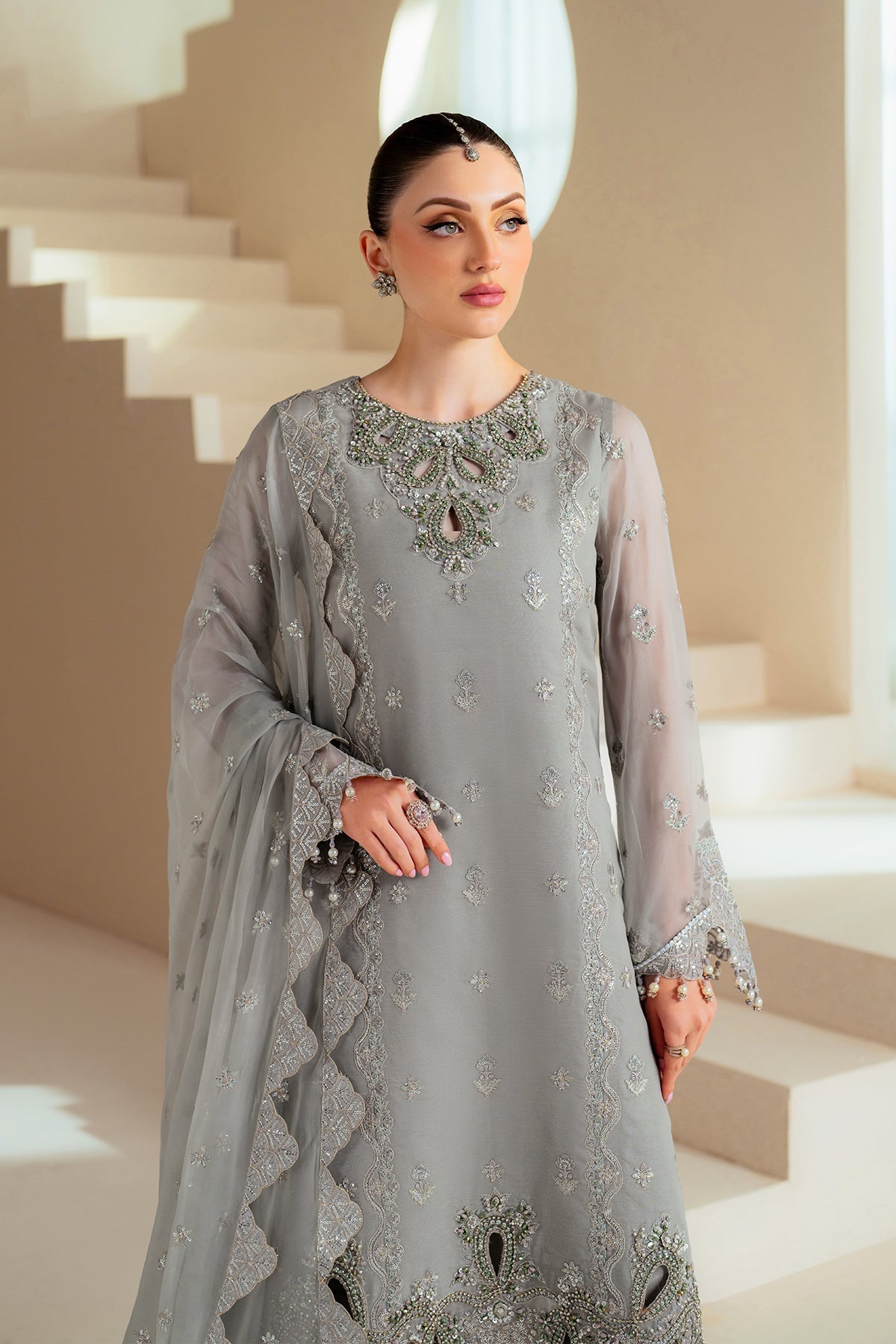 Alizeh | Aymal Chiffon | AF-BHM-4046-Ahvi - Official Alizeh - Agha Fabrics UK