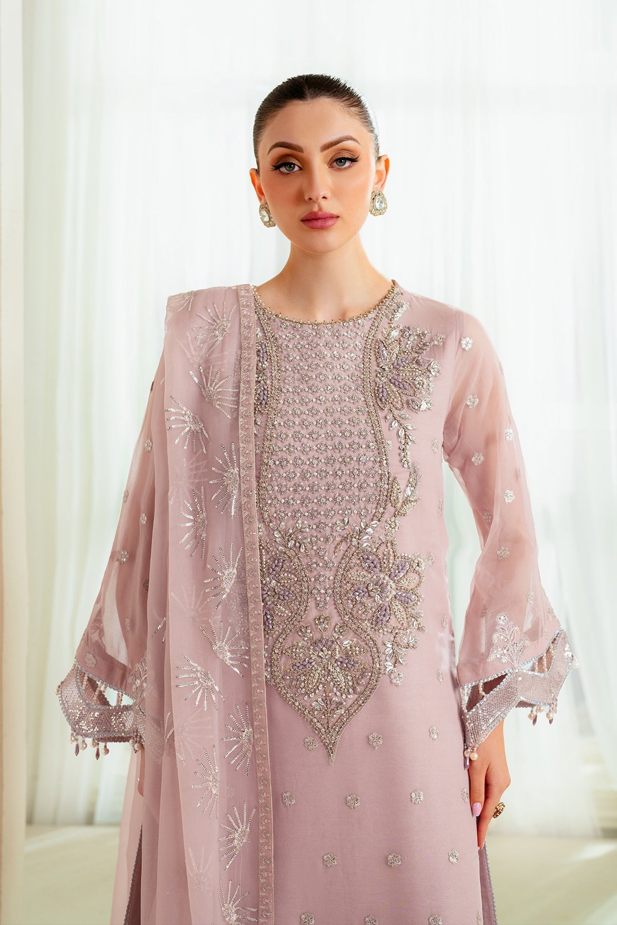 Alizeh | Aymal Chiffon | AF-BHM-4045-Sira - Official Alizeh - Agha Fabrics UK
