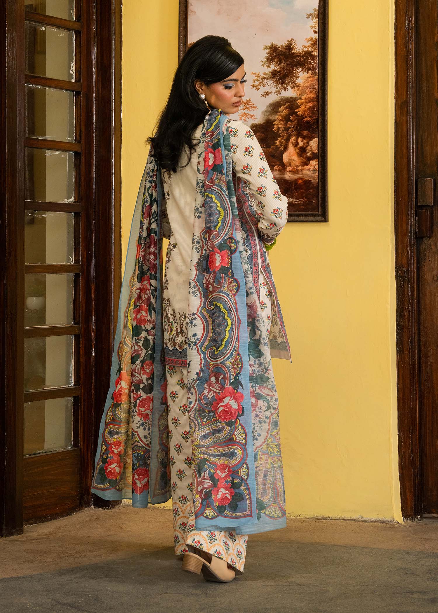 Maria Osama Khan | Retro Lawn 25 | Jasmine - Official Maria Osama Khan - Agha Fabrics UK