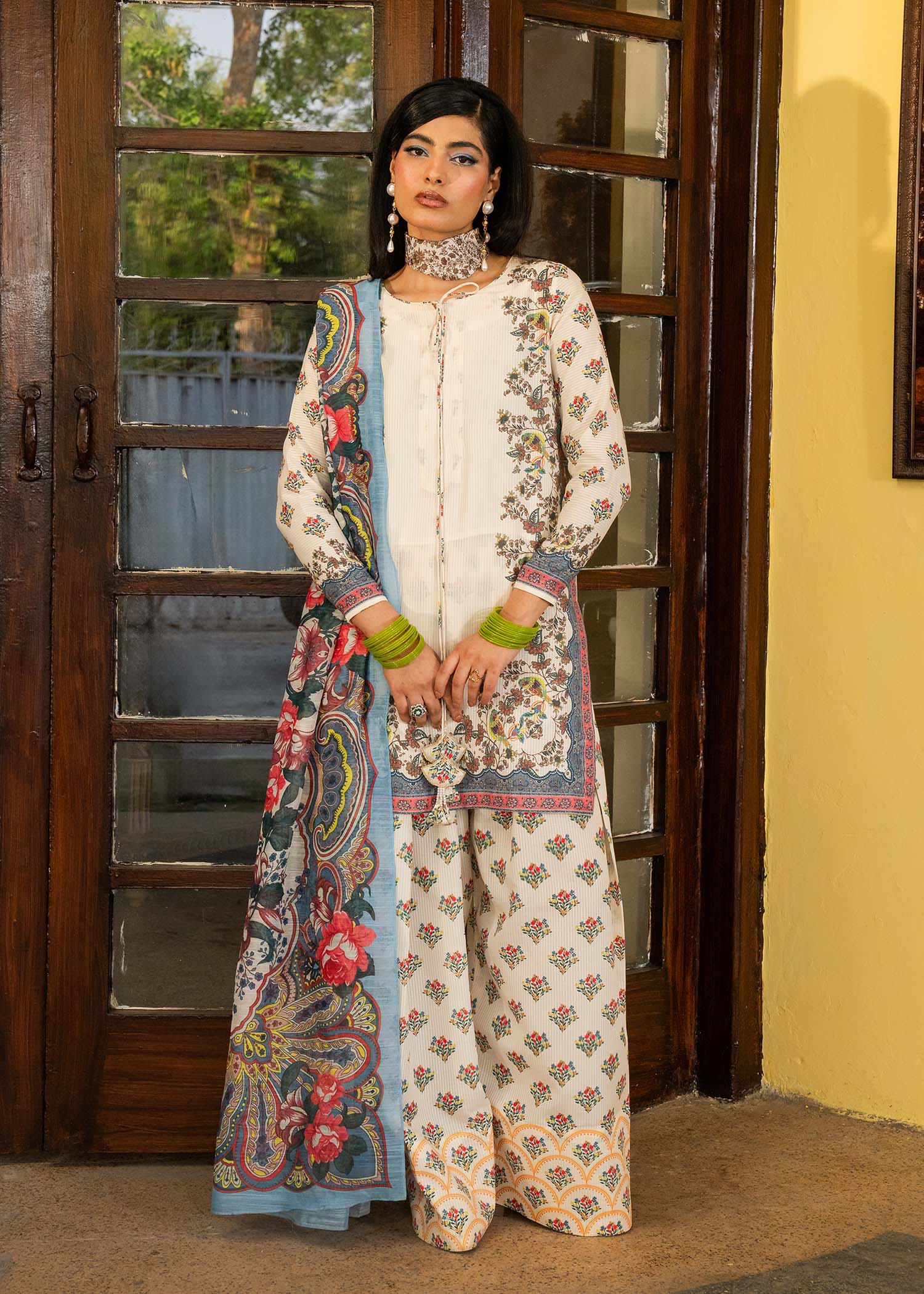 Maria Osama Khan | Retro Lawn 25 | Jasmine - Official Maria Osama Khan - Agha Fabrics UK