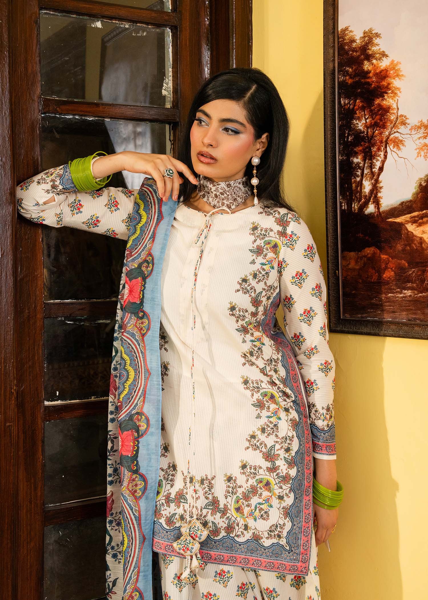 Maria Osama Khan | Retro Lawn 25 | Jasmine - Official Maria Osama Khan - Agha Fabrics UK