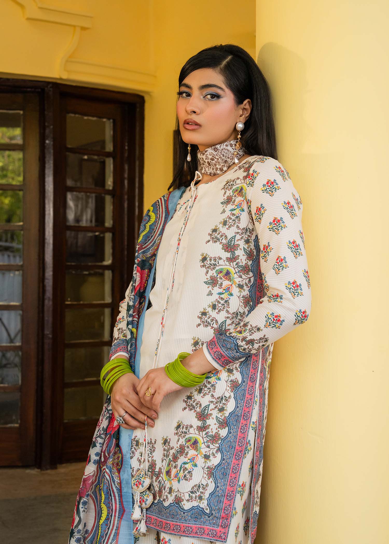 Maria Osama Khan | Retro Lawn 25 | Jasmine - Official Maria Osama Khan - Agha Fabrics UK