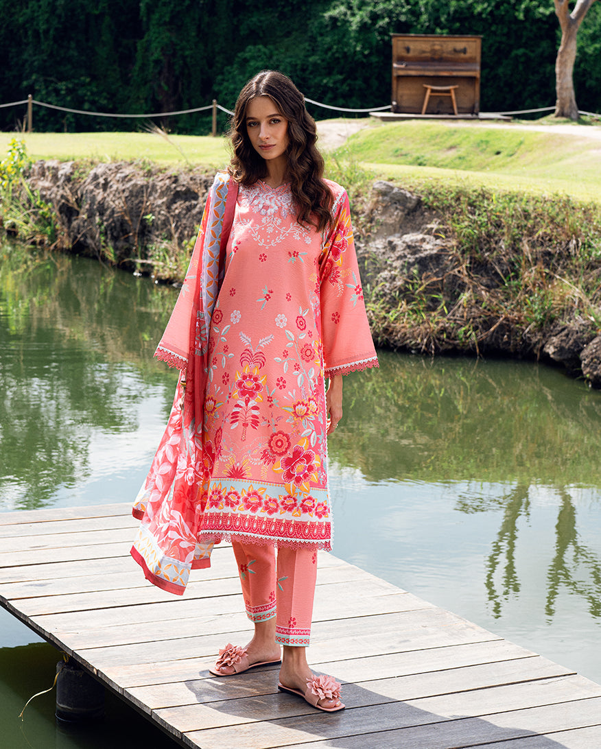 Roheenaz | Garden Veal Printed Lawn 25 | Berry Glint