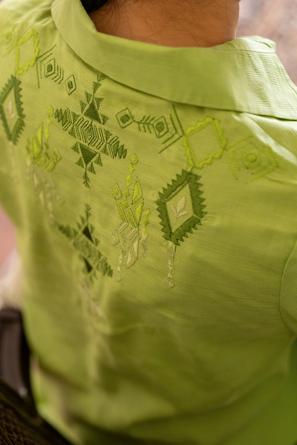 Sahar | Pre Essential Emb Edit | Celadon bliss