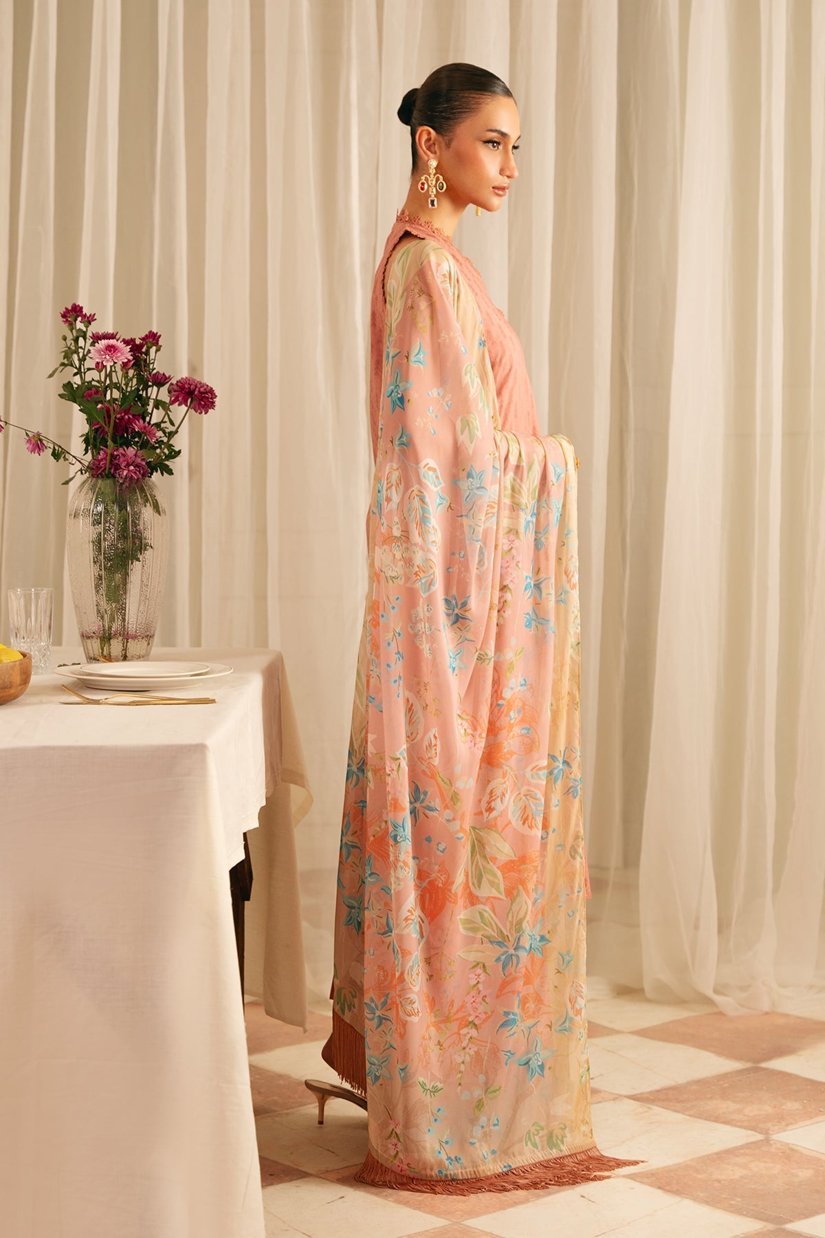 Sahar | Festive Edit | Peach Blossom