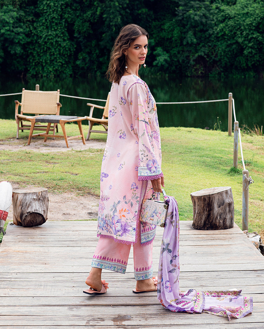 Roheenaz | Garden Veal Printed Lawn 25 | Lilac Dust