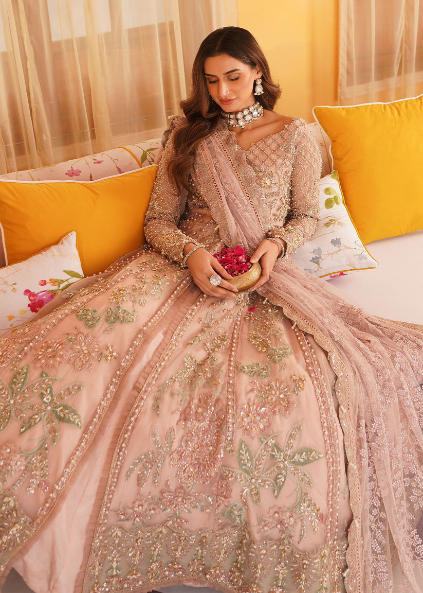 Mehak Yaqoob | Serene Wedding Formals | Salmon Pink
