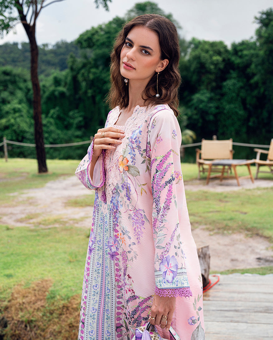 Roheenaz | Garden Veal Printed Lawn 25 | Lilac Dust