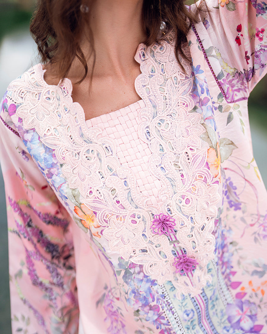 Roheenaz | Garden Veal Printed Lawn 25 | Lilac Dust