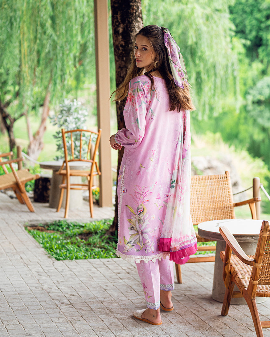 Roheenaz | Garden Veal Printed Lawn 25 | Rosey Daze
