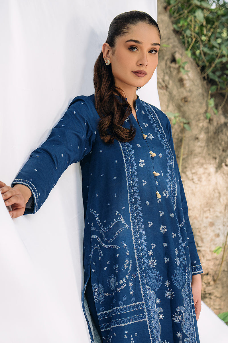 Cross Stitch | Daily Wear | COBALT RELIC - Official Cross Stitch - Agha Fabrics UK