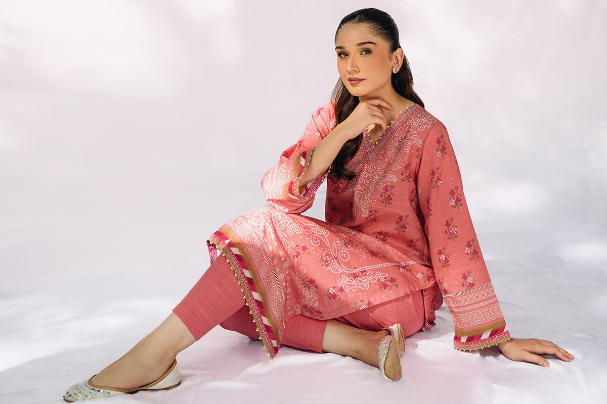 Cross Stitch | Daily Wear | PEACH BLOSSOM - Official Cross Stitch - Agha Fabrics UK