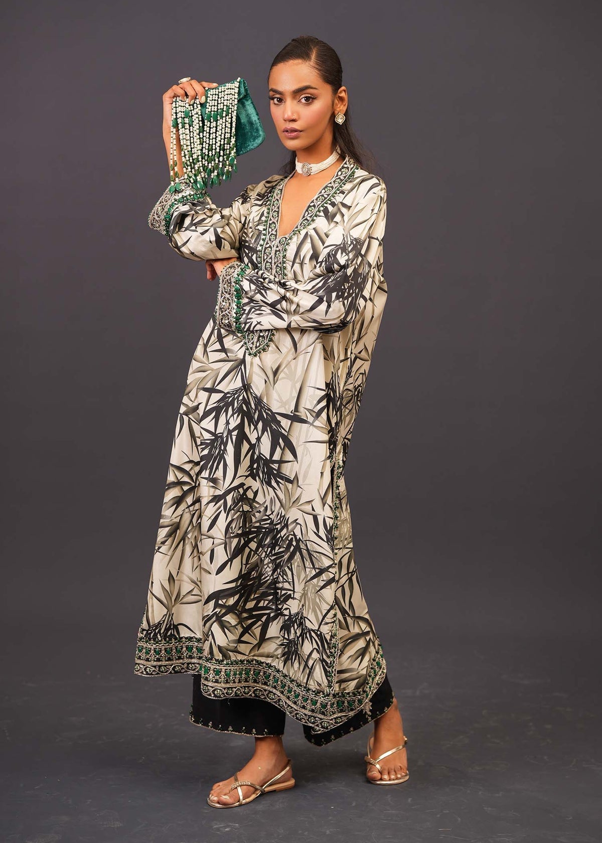 Mahgul | Emerald Hill Formals | Bamboo Jade - Official Mahgul - Agha Fabrics UK