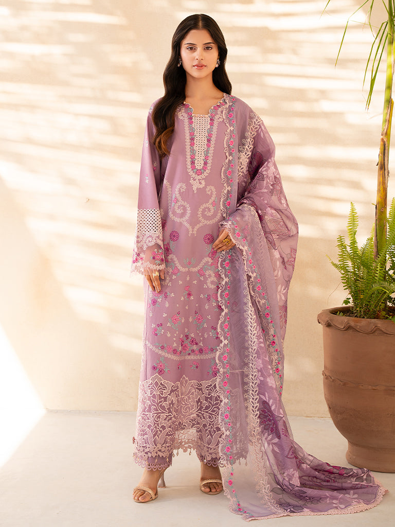 Rajbari | Jahaan Premium Festive Lawn | SILA (Jahan) 3-B - Official Rajbari - Agha Fabrics UK