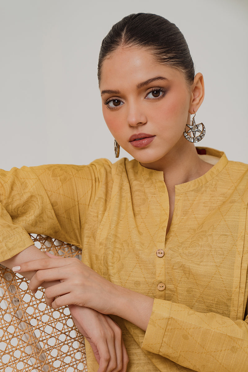 Cross Stitch | Daily Wear | YELLOW MIST - Official Cross Stitch - Agha Fabrics UK