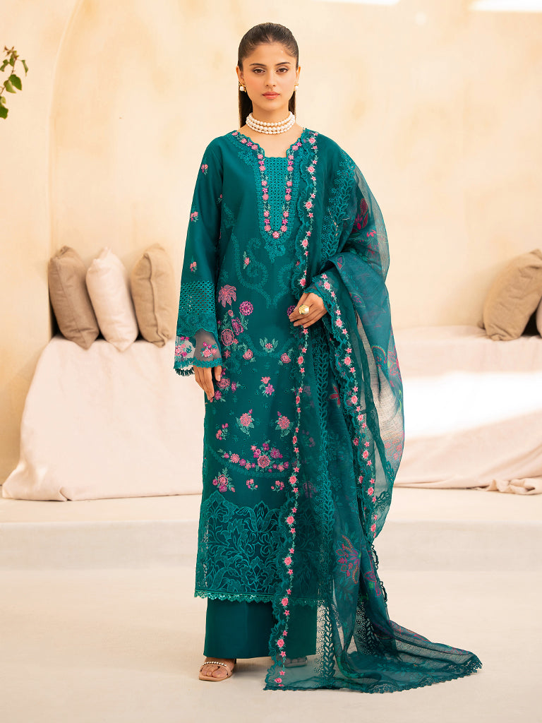 Rajbari | Jahaan Premium Festive Lawn | ZARA (Jahan) 3-A - Official Rajbari - Agha Fabrics UK