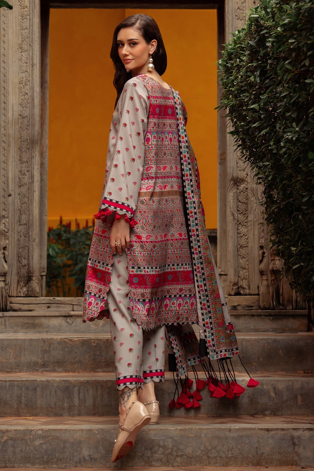 Charizma | C Prints Winter 25 | 3-PC Unstitched Printed Linen Collection CPW5-01 - Official Charizma - Agha Fabrics UK