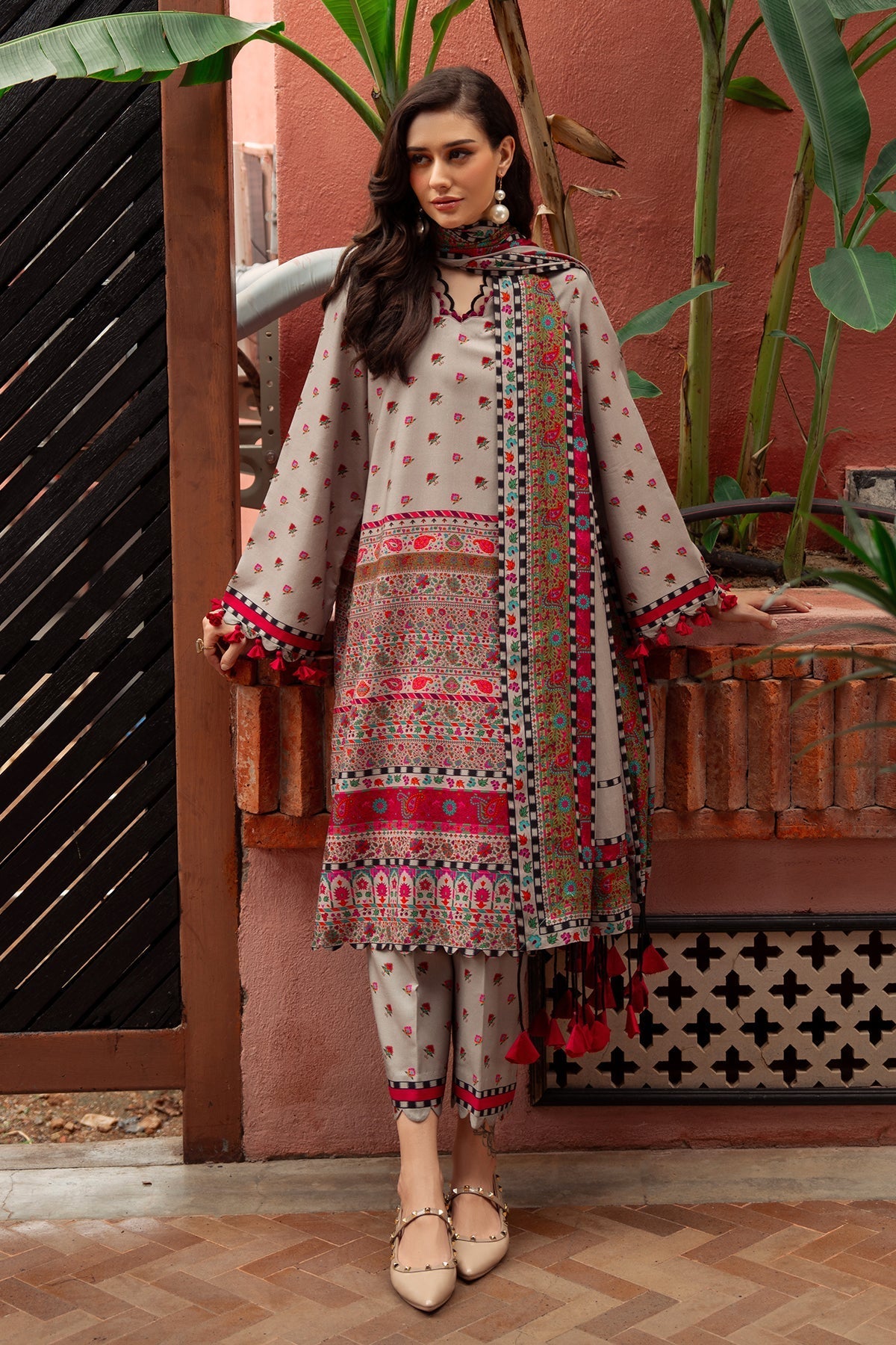 Charizma | C Prints Winter 25 | 3-PC Unstitched Printed Linen Collection CPW5-01 - Official Charizma - Agha Fabrics UK
