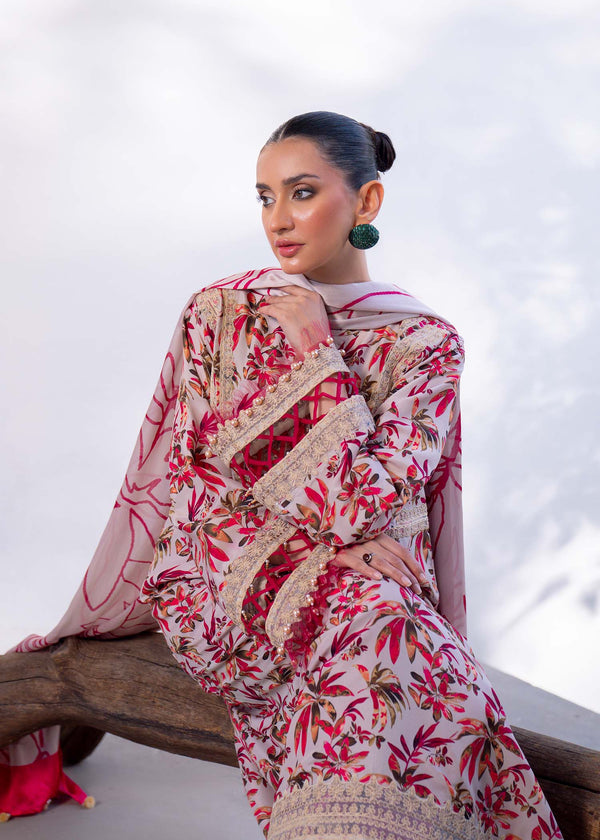 Myeesha | Lamhay Luxury Lawn 25 | Gulab