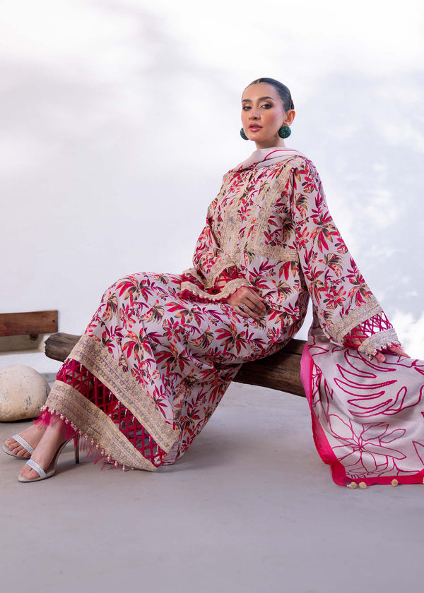 Myeesha | Lamhay Luxury Lawn 25 | Gulab