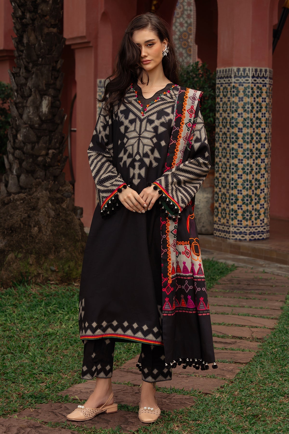 Charizma | C Prints Winter 25 | 3-PC Unstitched Printed Linen Collection CPW5-06 - Official Charizma - Agha Fabrics UK