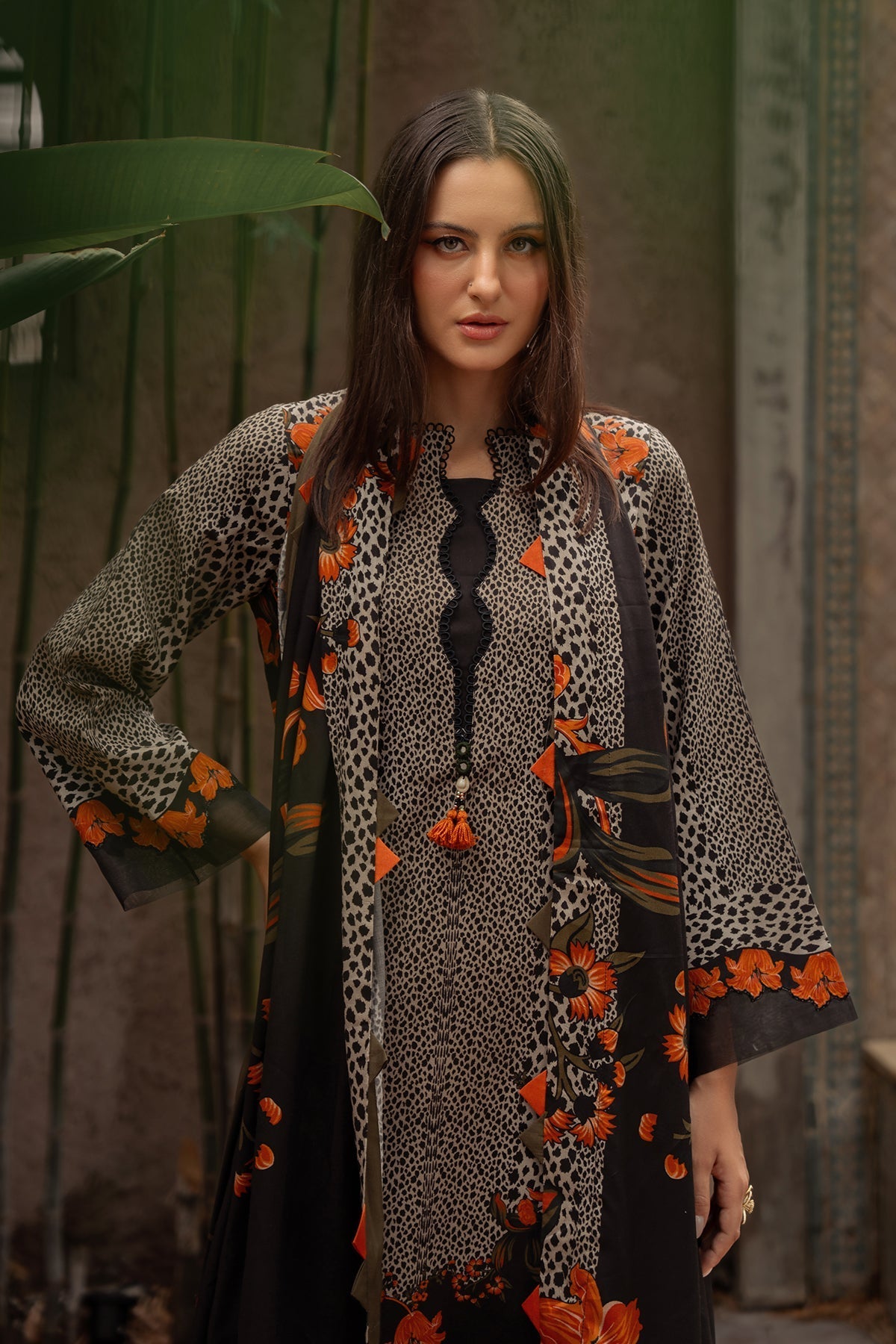 Charizma | C Prints Winter 25 | 3-PC Unstitched Printed Linen Collection CPW5-08 - Official Charizma - Agha Fabrics UK