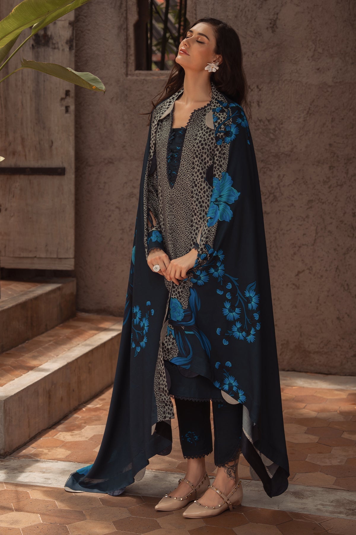 Charizma | C Prints Winter 25 | 3-PC Unstitched Printed Linen Collection CPW5-02 - Official Charizma - Agha Fabrics UK