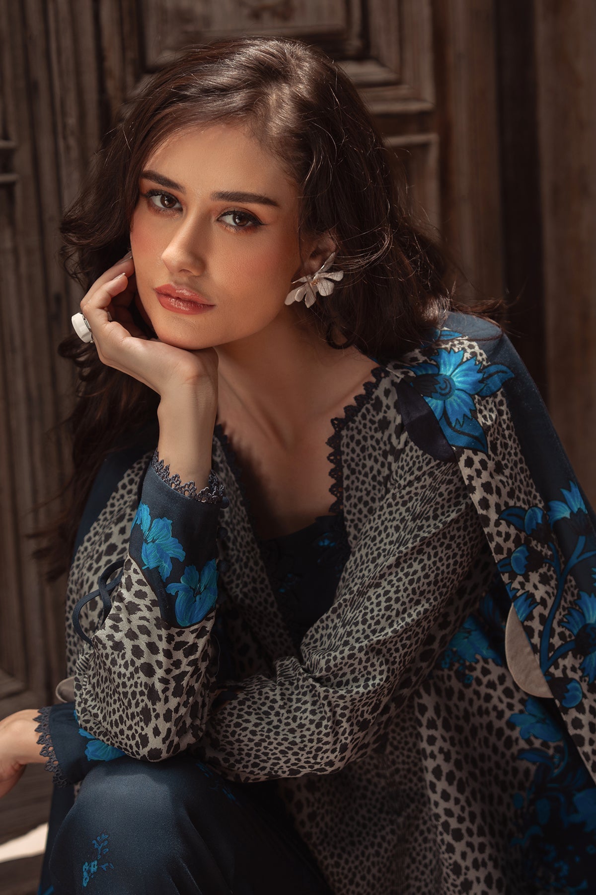 Charizma | C Prints Winter 25 | 3-PC Unstitched Printed Linen Collection CPW5-02 - Official Charizma - Agha Fabrics UK