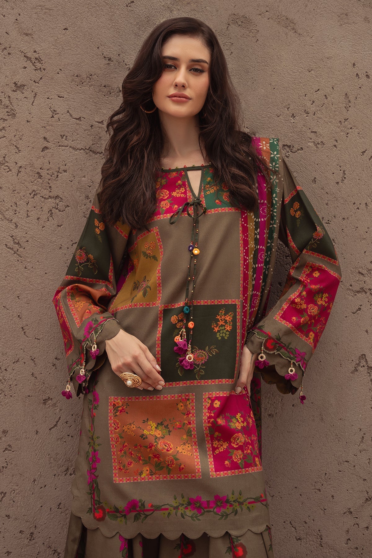Charizma | C Prints Winter 25 | 3-PC Unstitched Printed Linen Collection CPW5-03 - Official Charizma - Agha Fabrics UK