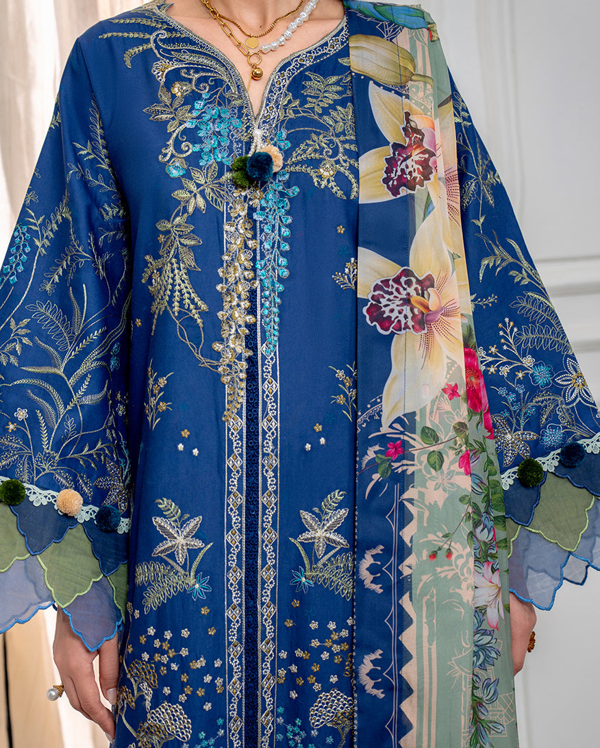 Roheenaz | Aezel Embroidered Cambric | Insha