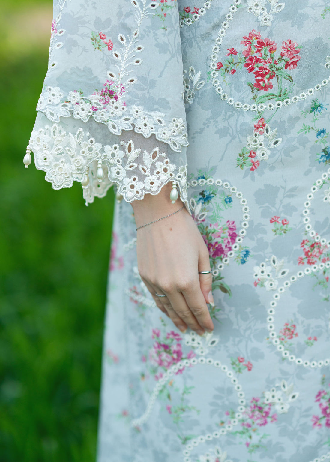 Sardinia | Printkari Lawn Edit 25 | Silver Bush