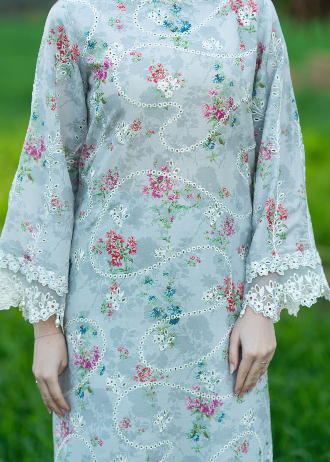 Sardinia | Printkari Lawn Edit 25 | Silver Bush