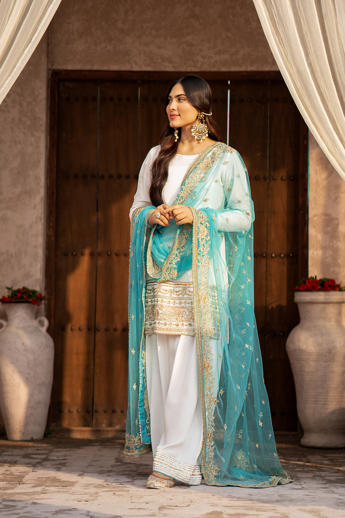 Erum Khan | Sakhiyan Formals | SUFAID PHOOL - Official Erum Khan - Agha Fabrics UK