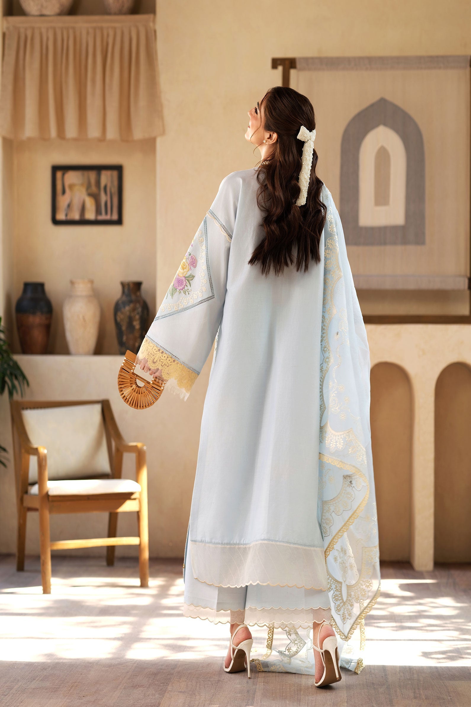 Maryam Hussain | Luxury Lawn 25 | Ocean - Official Maryam Hussain - Agha Fabrics UK