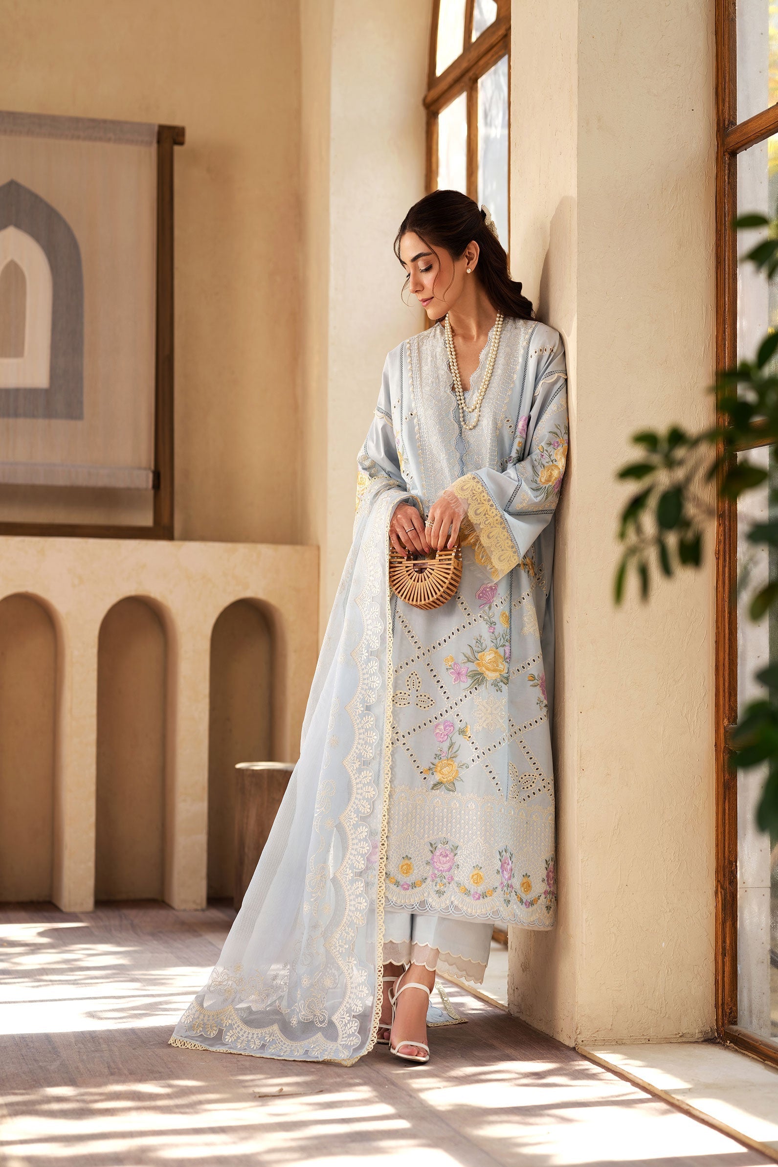 Maryam Hussain | Luxury Lawn 25 | Ocean - Official Maryam Hussain - Agha Fabrics UK