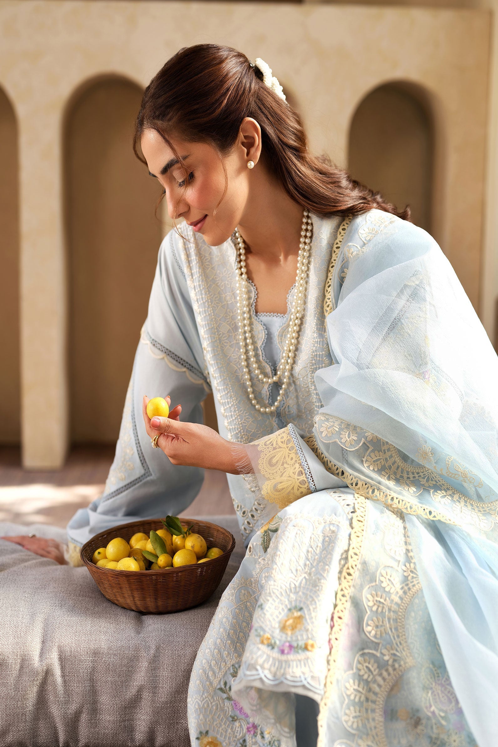 Maryam Hussain | Luxury Lawn 25 | Ocean - Official Maryam Hussain - Agha Fabrics UK