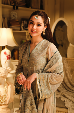 HSY | Rehana Wedding Formal | Falak - Embroidered Chiffon Ensemble - Official HSY - Agha Fabrics UK